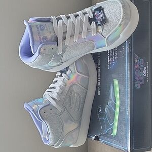 Skechers Energy Lights Ultra shoes kids (girls size 4.5) NEW Glitzy Glow